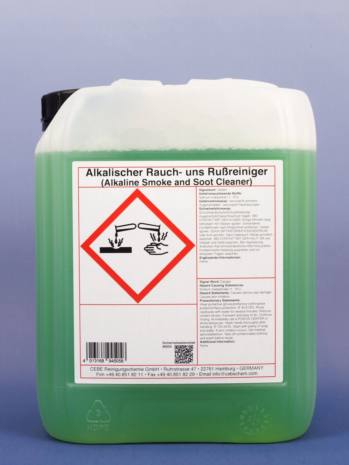 Alkalischer Rauch- und Rußreiniger