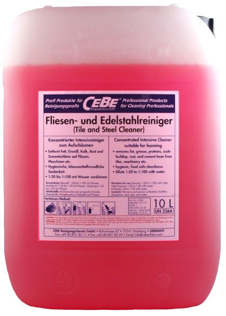 Fliesen und Edelstahlreiniger 10 Liter